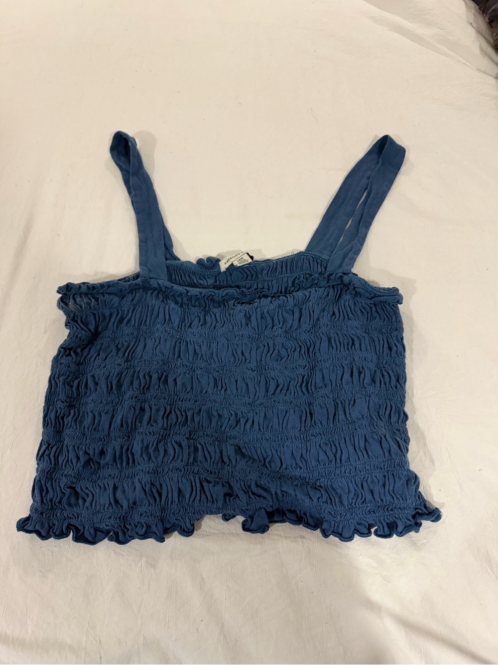 American Eagle Blue Cropped Tank Top - Women